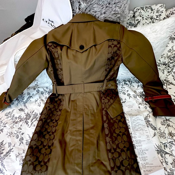 COACH | Trench Coat W Leather Trim. - Picture 2 of 5